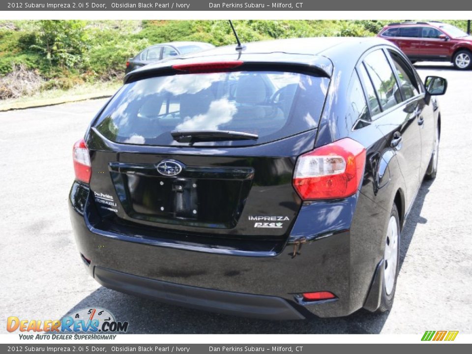 2012 Subaru Impreza 2.0i 5 Door Obsidian Black Pearl / Ivory Photo #7