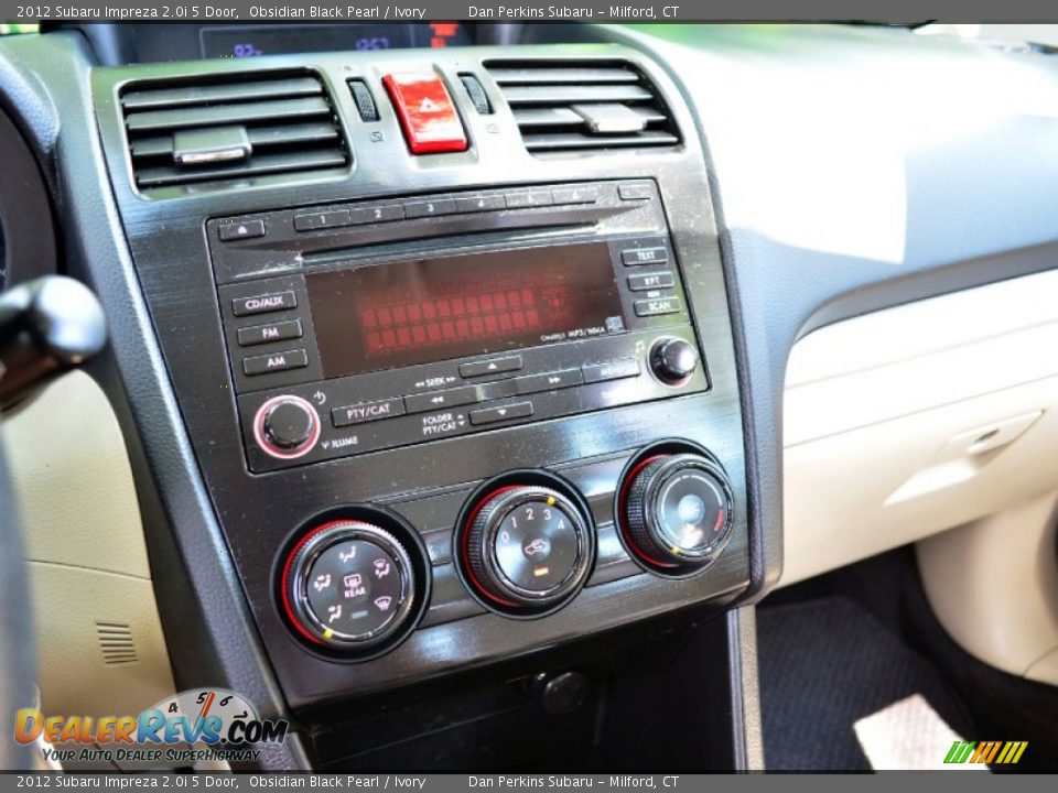 2012 Subaru Impreza 2.0i 5 Door Obsidian Black Pearl / Ivory Photo #9