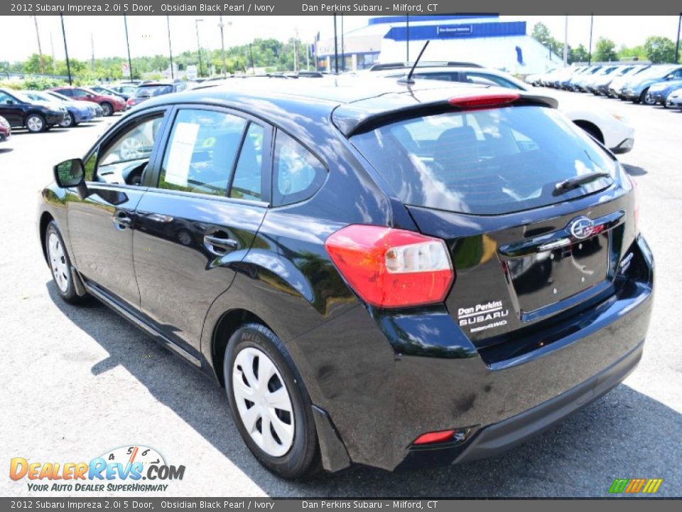 2012 Subaru Impreza 2.0i 5 Door Obsidian Black Pearl / Ivory Photo #10