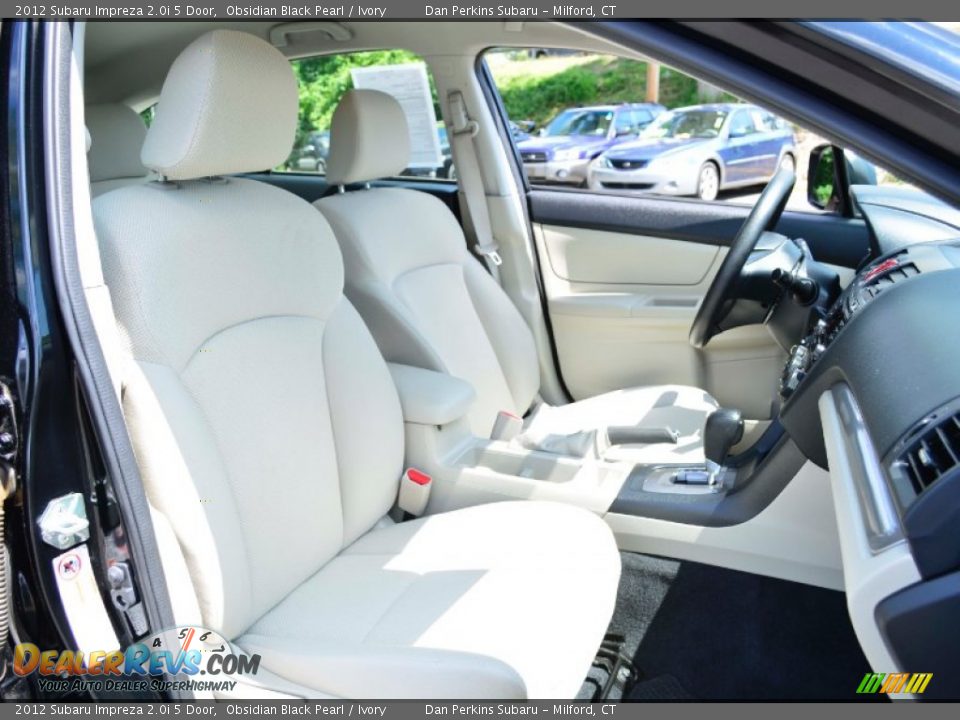 2012 Subaru Impreza 2.0i 5 Door Obsidian Black Pearl / Ivory Photo #13