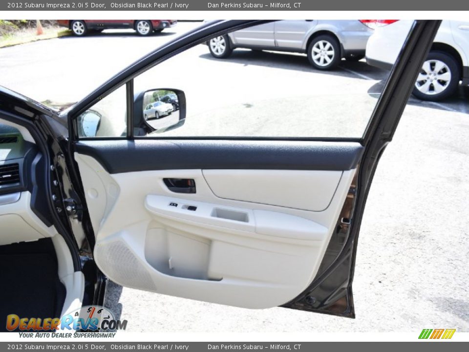 2012 Subaru Impreza 2.0i 5 Door Obsidian Black Pearl / Ivory Photo #16