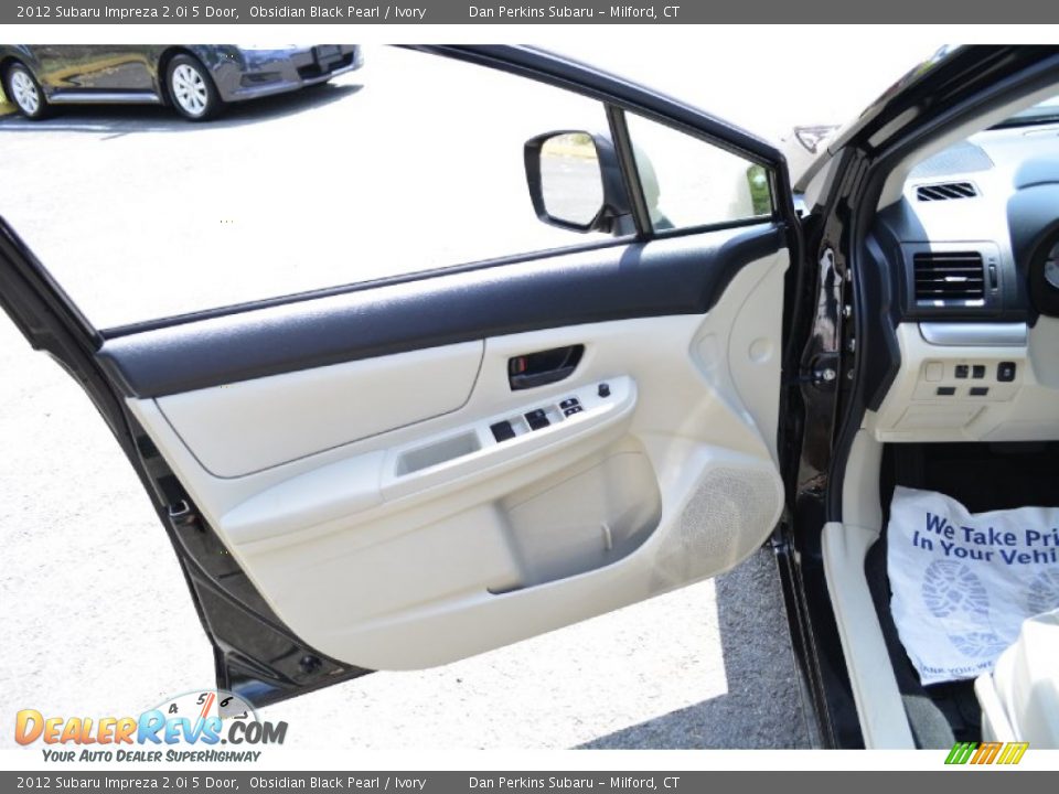 2012 Subaru Impreza 2.0i 5 Door Obsidian Black Pearl / Ivory Photo #19