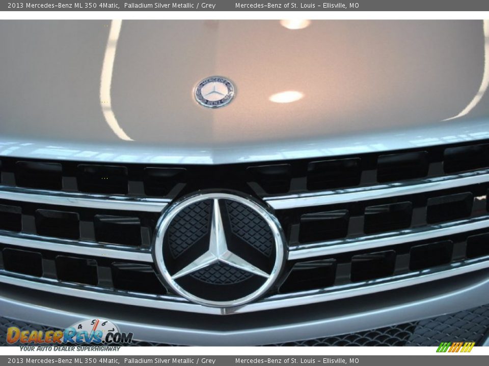 2013 Mercedes-Benz ML 350 4Matic Palladium Silver Metallic / Grey Photo #32