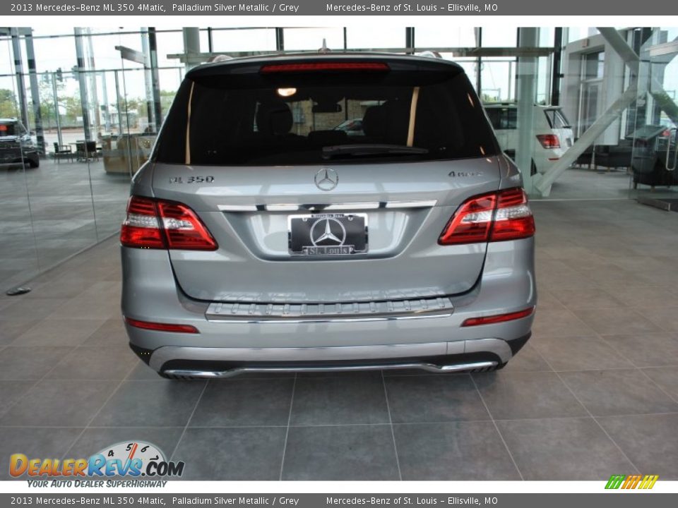 2013 Mercedes-Benz ML 350 4Matic Palladium Silver Metallic / Grey Photo #12