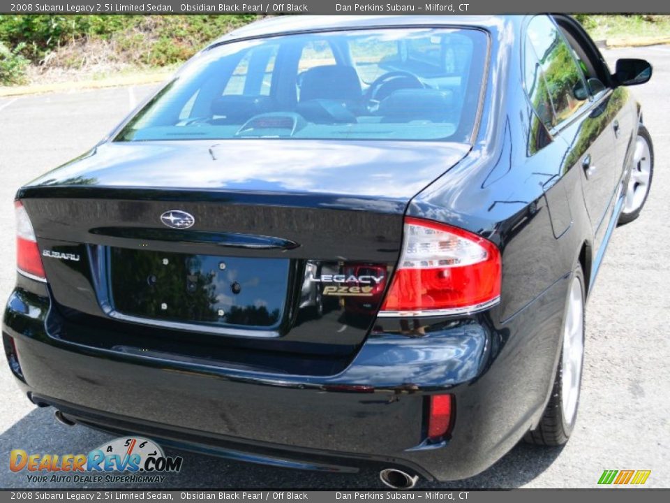 2008 Subaru Legacy 2.5i Limited Sedan Obsidian Black Pearl / Off Black Photo #7