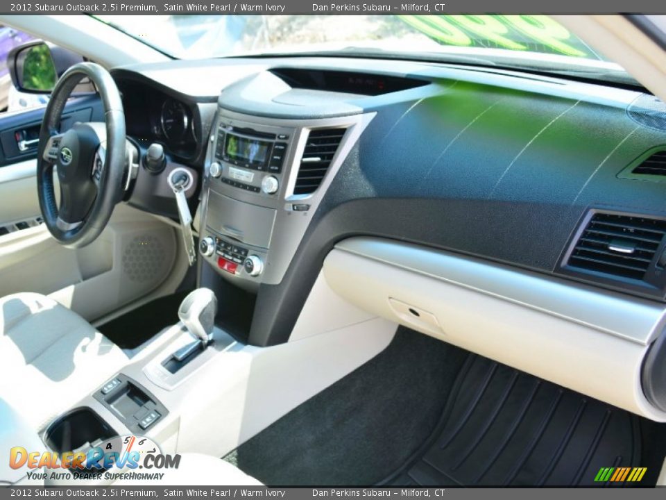 2012 Subaru Outback 2.5i Premium Satin White Pearl / Warm Ivory Photo #10