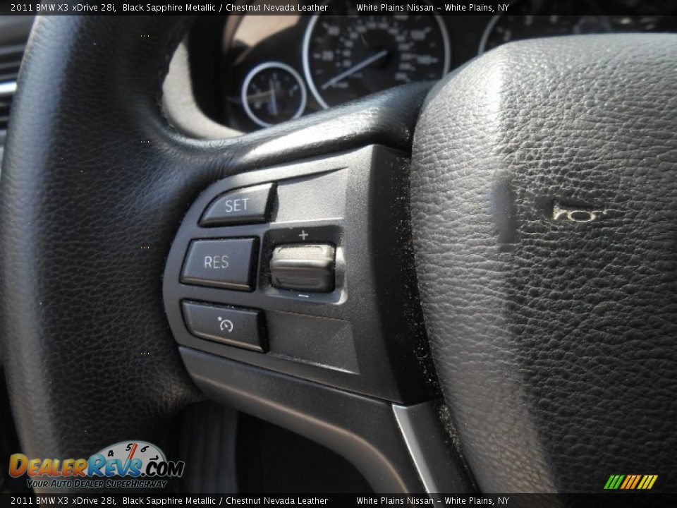 2011 BMW X3 xDrive 28i Black Sapphire Metallic / Chestnut Nevada Leather Photo #18