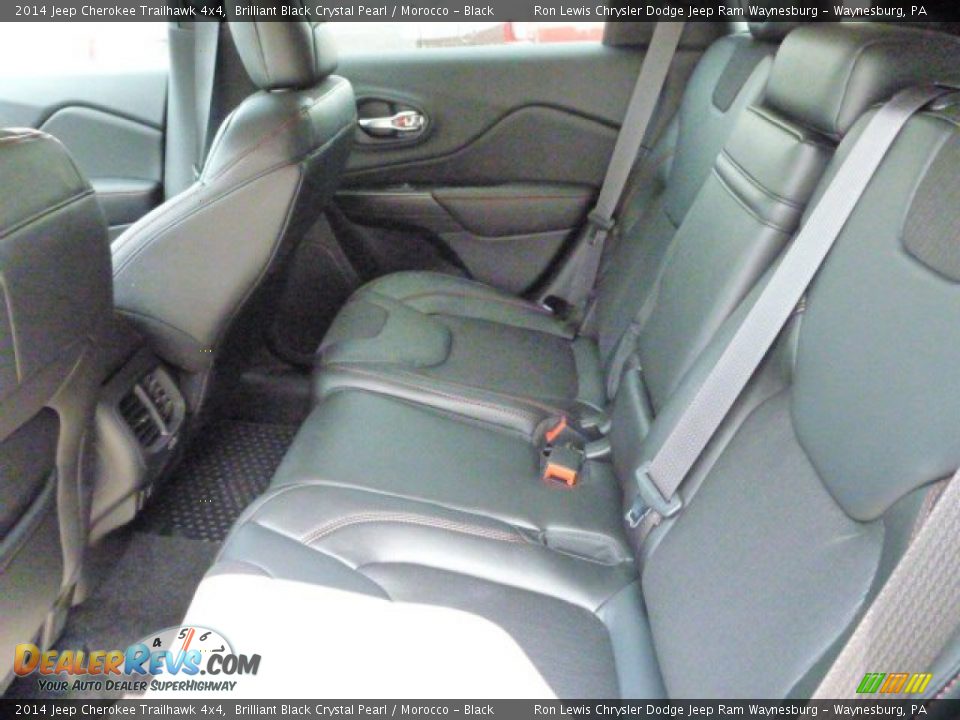 2014 Jeep Cherokee Trailhawk 4x4 Brilliant Black Crystal Pearl / Morocco - Black Photo #11