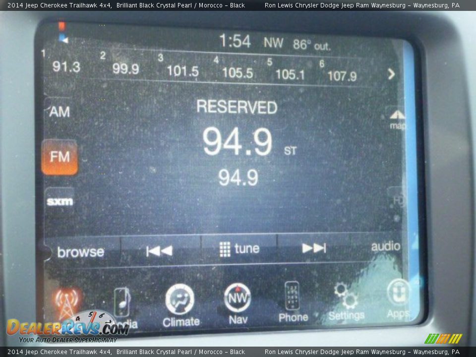 2014 Jeep Cherokee Trailhawk 4x4 Brilliant Black Crystal Pearl / Morocco - Black Photo #17