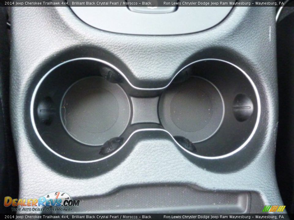 2014 Jeep Cherokee Trailhawk 4x4 Brilliant Black Crystal Pearl / Morocco - Black Photo #19