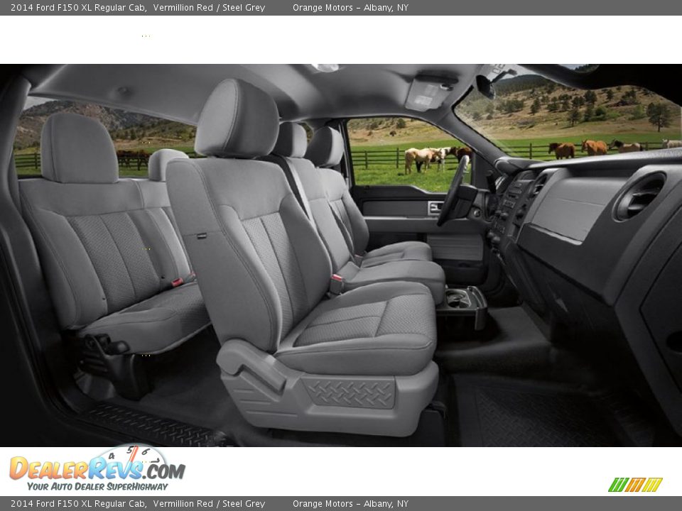 2014 Ford F150 XL Regular Cab Vermillion Red / Steel Grey Photo #10