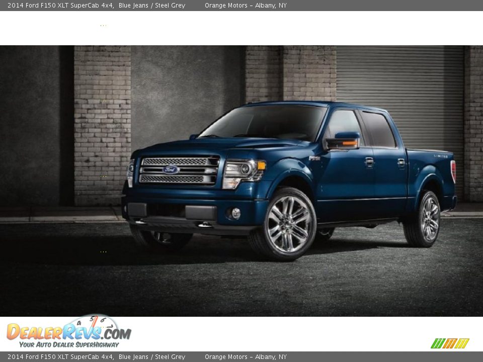 2014 Ford F150 XLT SuperCab 4x4 Blue Jeans / Steel Grey Photo #9