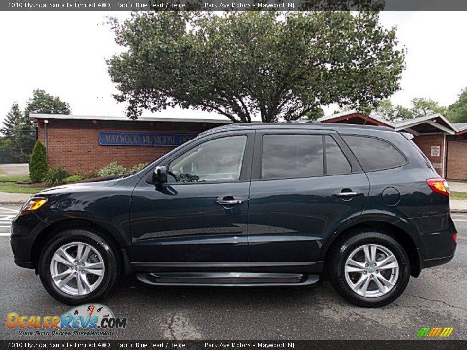 2010 Hyundai Santa Fe Limited 4WD Pacific Blue Pearl / Beige Photo #2