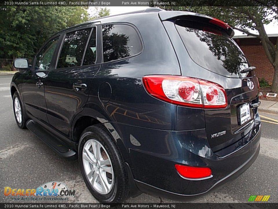 2010 Hyundai Santa Fe Limited 4WD Pacific Blue Pearl / Beige Photo #3