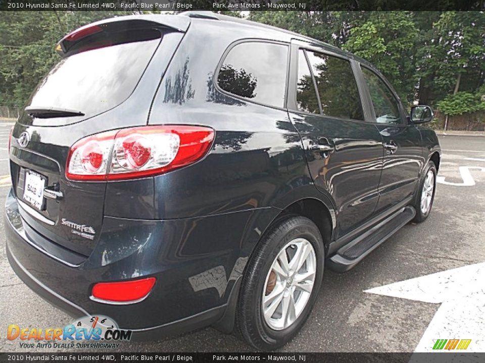 2010 Hyundai Santa Fe Limited 4WD Pacific Blue Pearl / Beige Photo #5