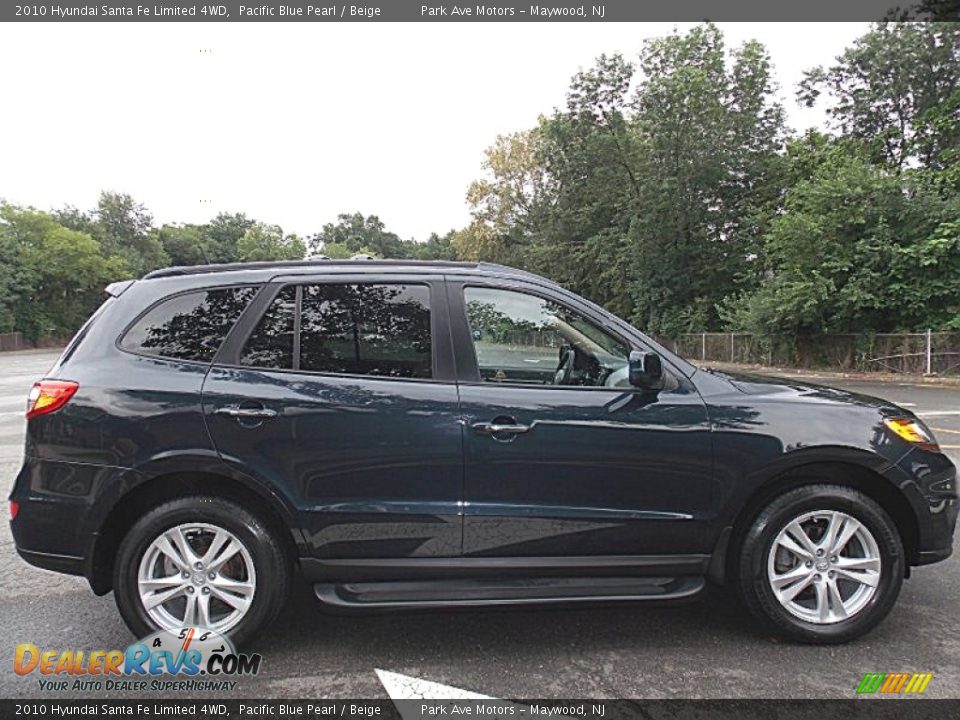 2010 Hyundai Santa Fe Limited 4WD Pacific Blue Pearl / Beige Photo #6