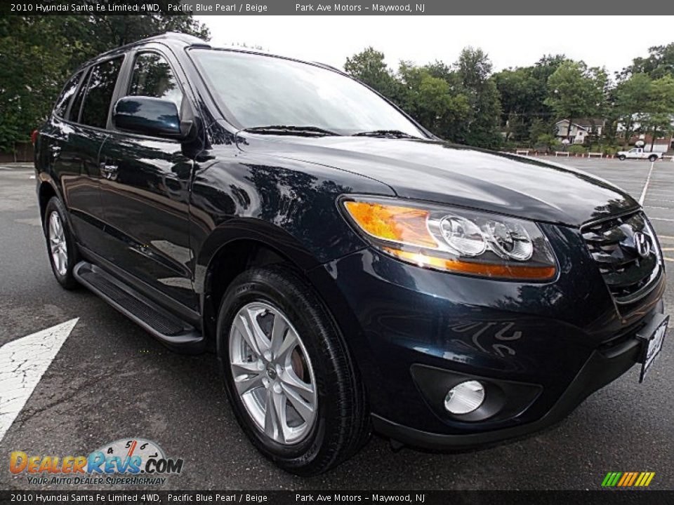 2010 Hyundai Santa Fe Limited 4WD Pacific Blue Pearl / Beige Photo #7