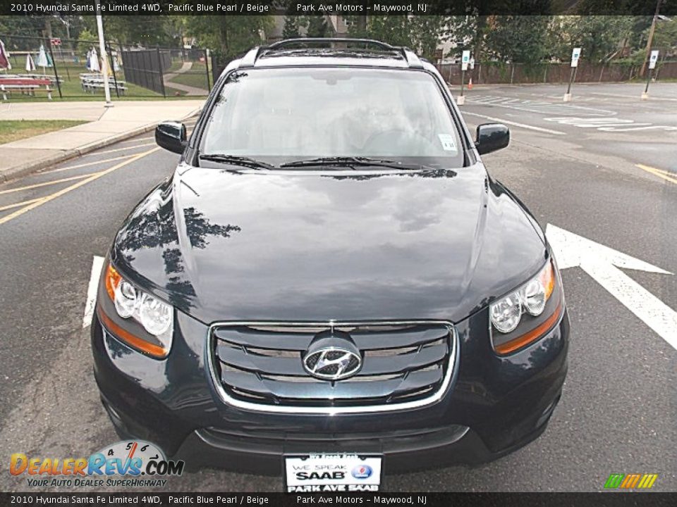 2010 Hyundai Santa Fe Limited 4WD Pacific Blue Pearl / Beige Photo #9