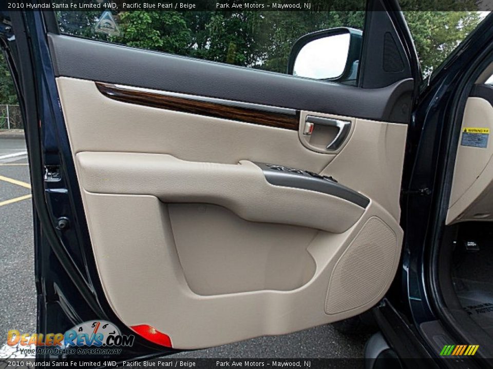 2010 Hyundai Santa Fe Limited 4WD Pacific Blue Pearl / Beige Photo #10