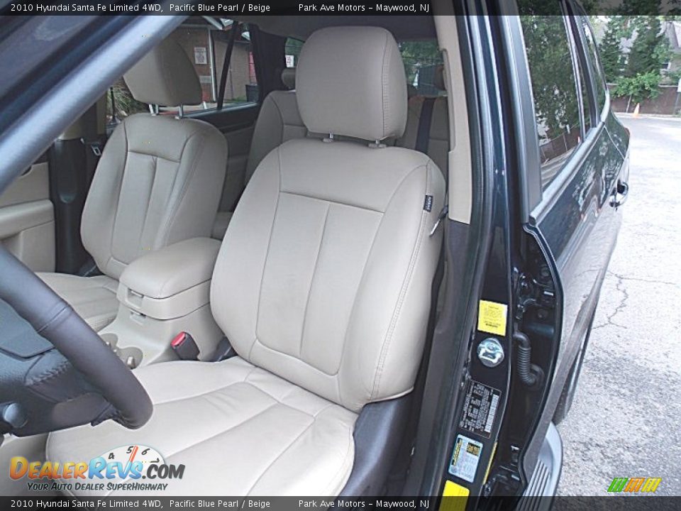 2010 Hyundai Santa Fe Limited 4WD Pacific Blue Pearl / Beige Photo #11
