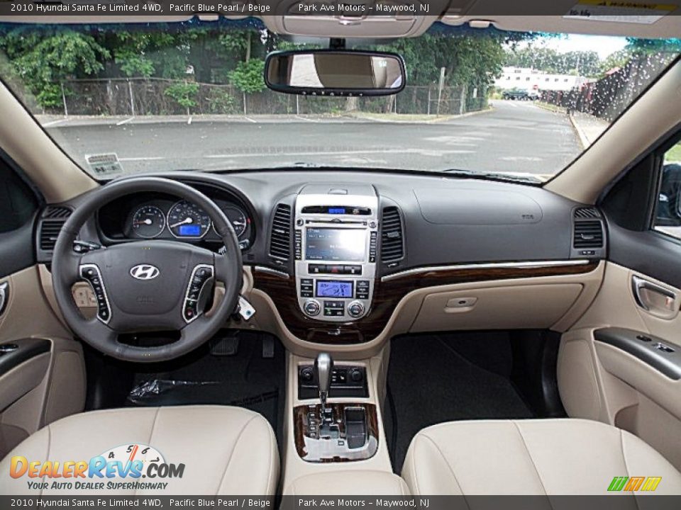 2010 Hyundai Santa Fe Limited 4WD Pacific Blue Pearl / Beige Photo #13