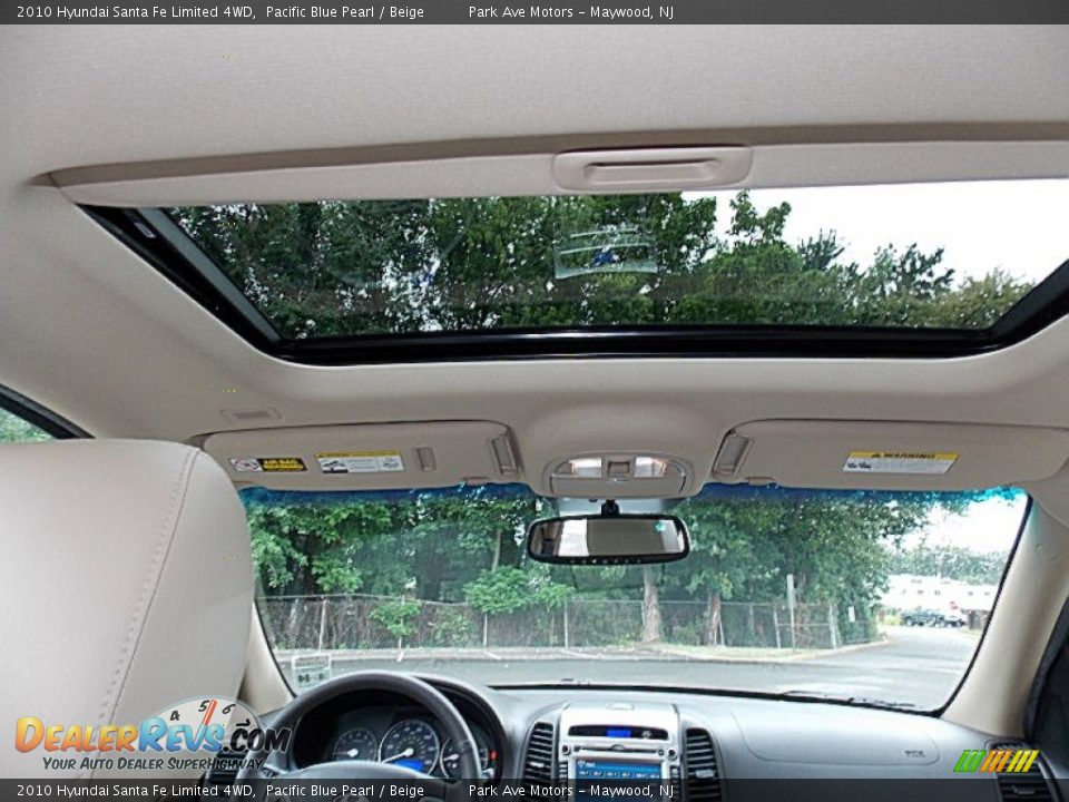 2010 Hyundai Santa Fe Limited 4WD Pacific Blue Pearl / Beige Photo #14