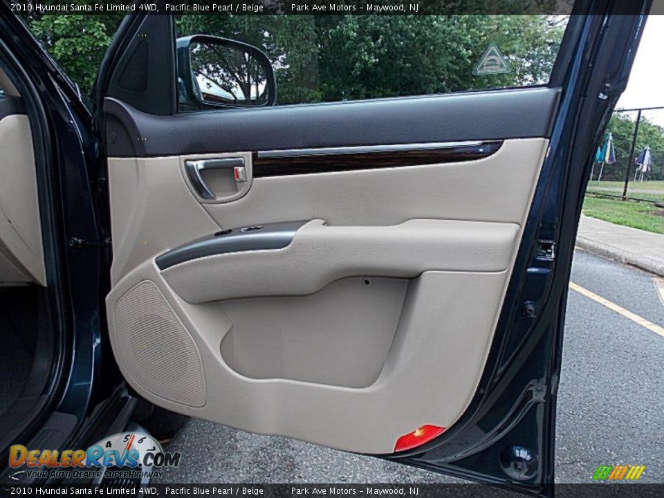 2010 Hyundai Santa Fe Limited 4WD Pacific Blue Pearl / Beige Photo #18