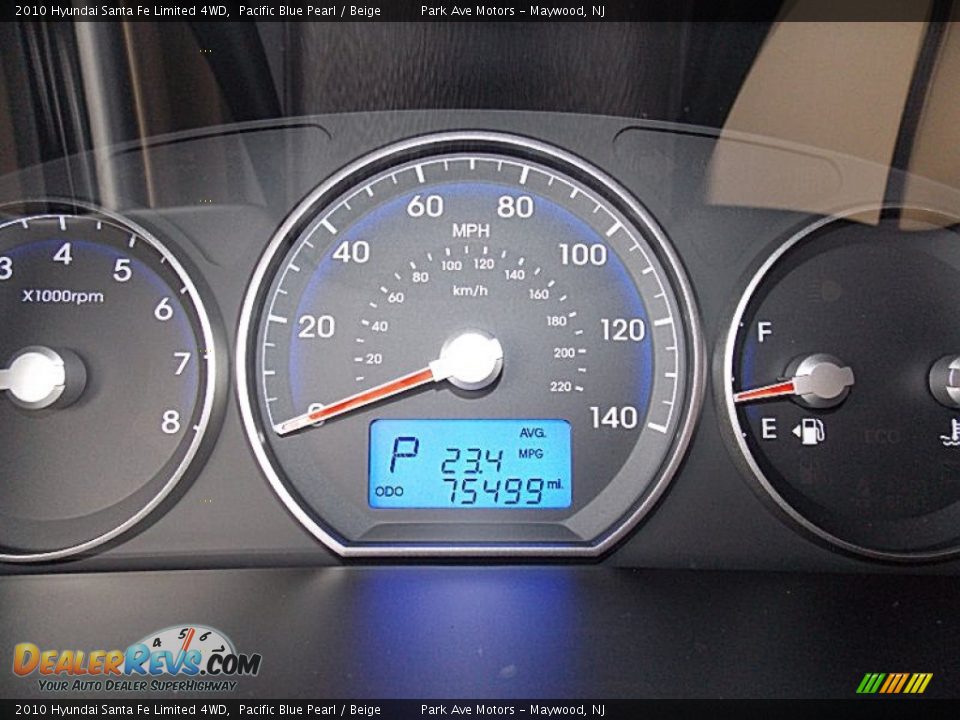 2010 Hyundai Santa Fe Limited 4WD Pacific Blue Pearl / Beige Photo #29