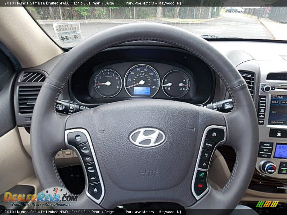 2010 Hyundai Santa Fe Limited 4WD Pacific Blue Pearl / Beige Photo #30