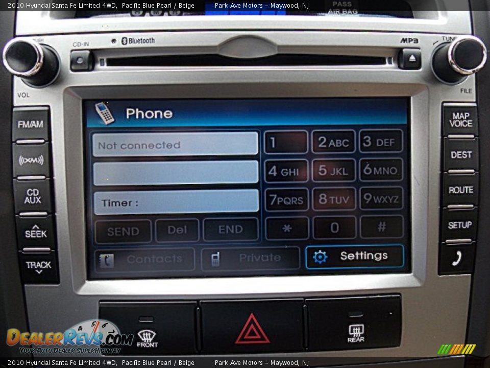 2010 Hyundai Santa Fe Limited 4WD Pacific Blue Pearl / Beige Photo #32