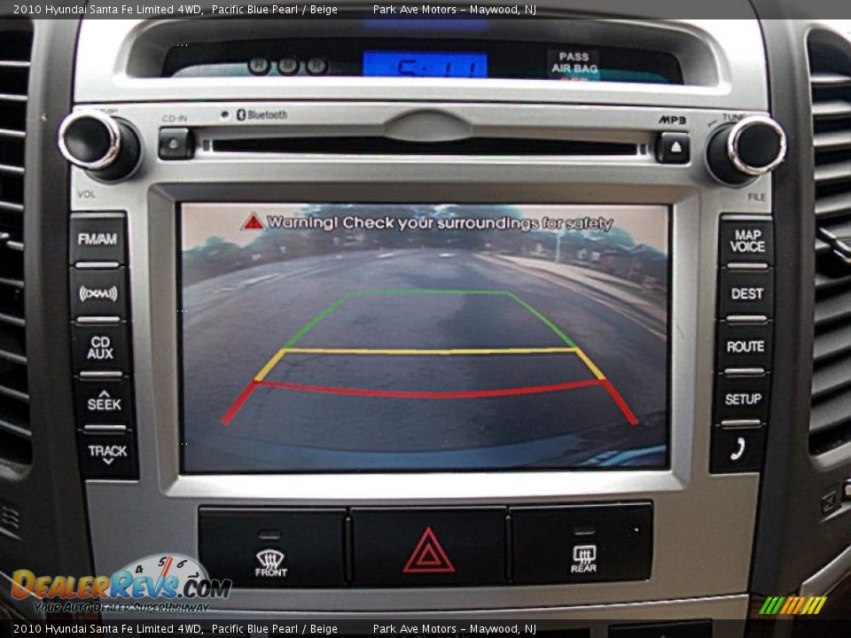 2010 Hyundai Santa Fe Limited 4WD Pacific Blue Pearl / Beige Photo #34