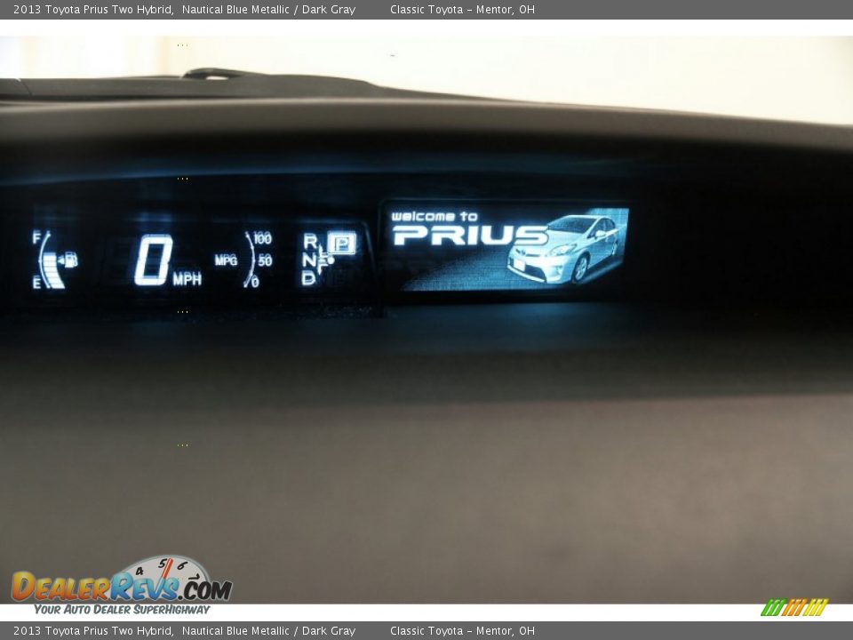 2013 Toyota Prius Two Hybrid Nautical Blue Metallic / Dark Gray Photo #7