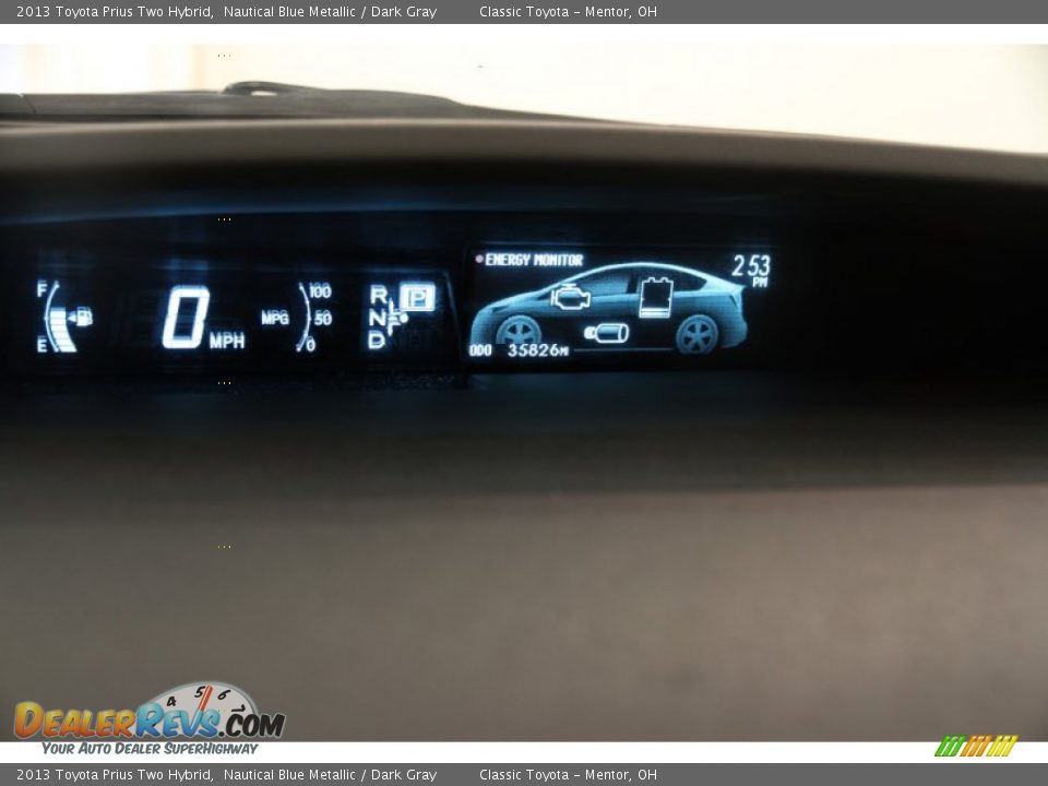 2013 Toyota Prius Two Hybrid Nautical Blue Metallic / Dark Gray Photo #8