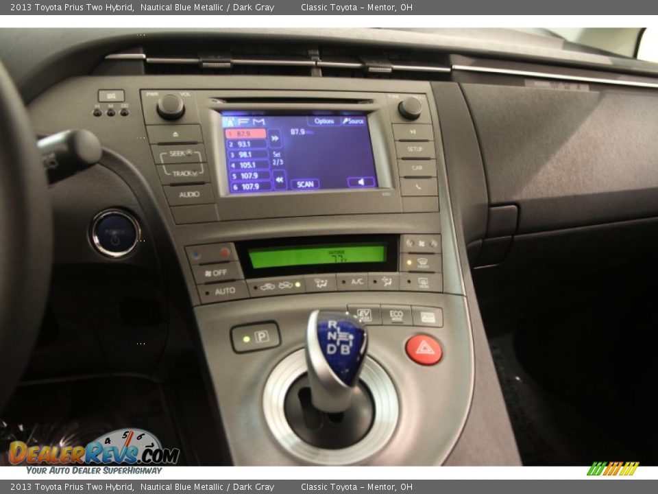 2013 Toyota Prius Two Hybrid Nautical Blue Metallic / Dark Gray Photo #9