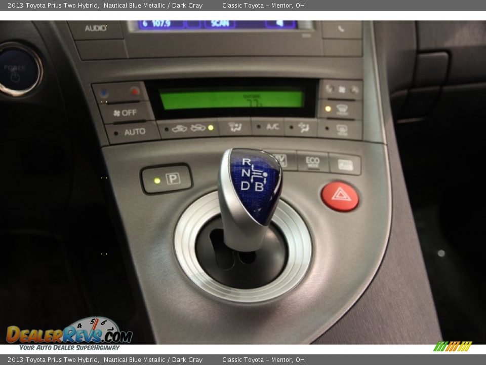 2013 Toyota Prius Two Hybrid Nautical Blue Metallic / Dark Gray Photo #10