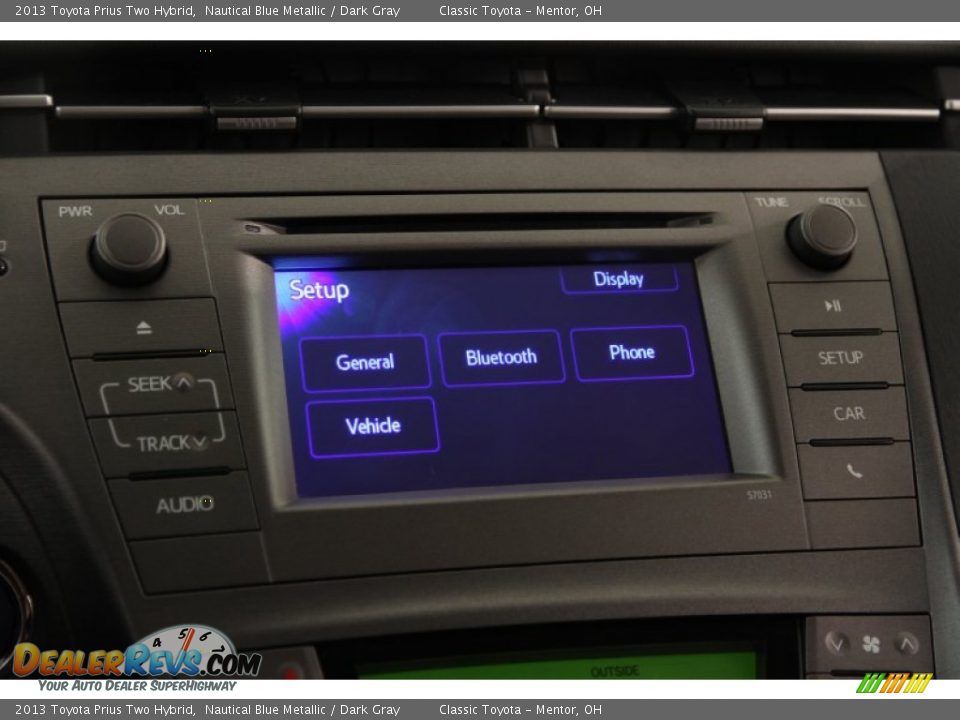 2013 Toyota Prius Two Hybrid Nautical Blue Metallic / Dark Gray Photo #11