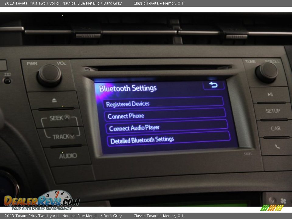 2013 Toyota Prius Two Hybrid Nautical Blue Metallic / Dark Gray Photo #13