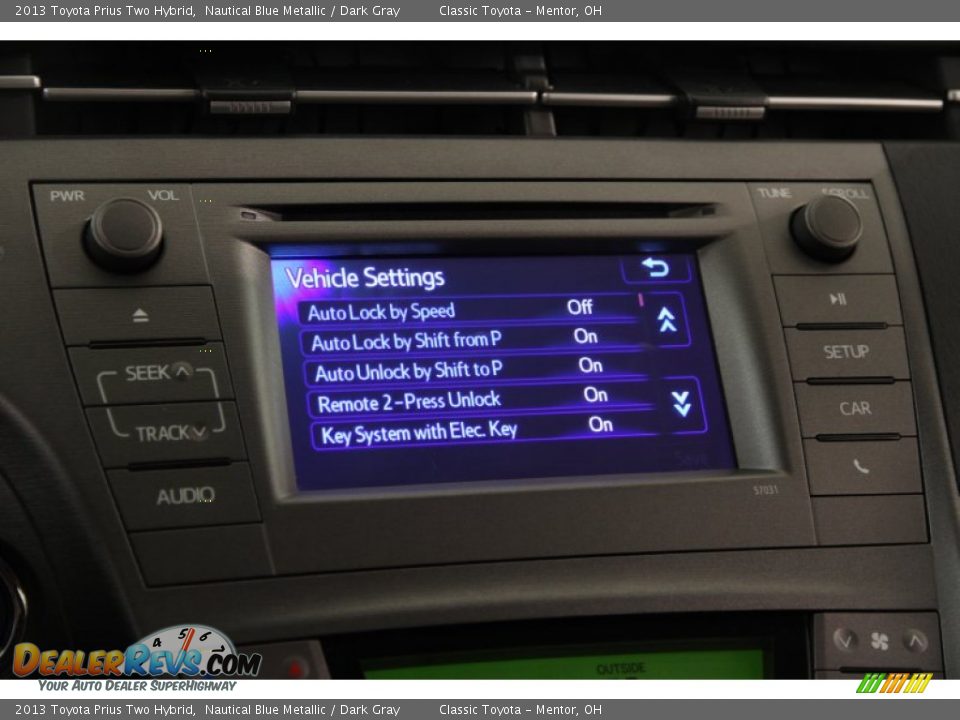 2013 Toyota Prius Two Hybrid Nautical Blue Metallic / Dark Gray Photo #14