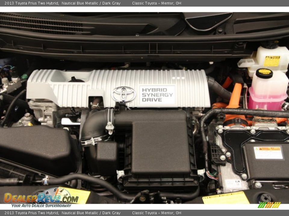 2013 Toyota Prius Two Hybrid Nautical Blue Metallic / Dark Gray Photo #22