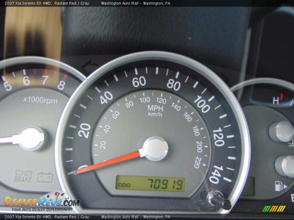 2007 Kia Sorento EX 4WD Radiant Red / Gray Photo #20