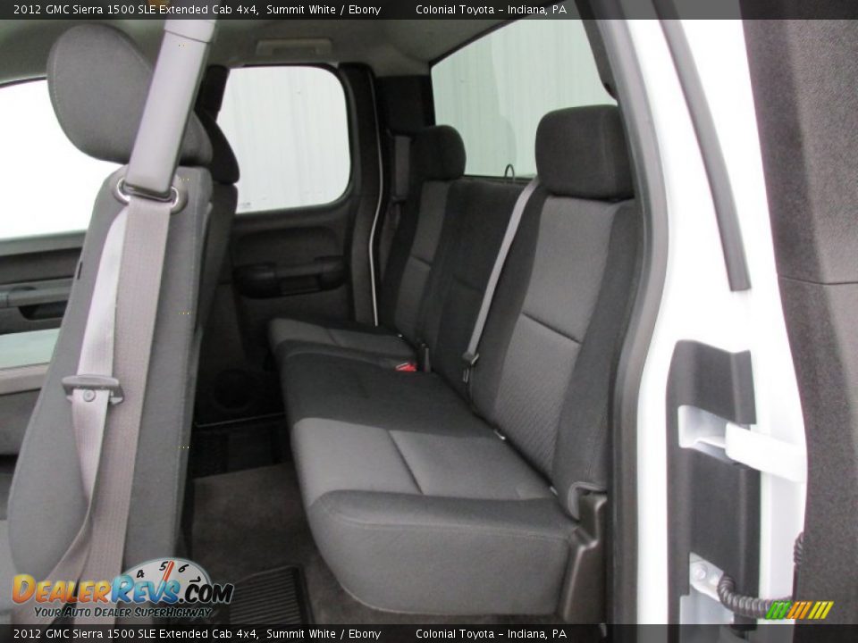 2012 GMC Sierra 1500 SLE Extended Cab 4x4 Summit White / Ebony Photo #15