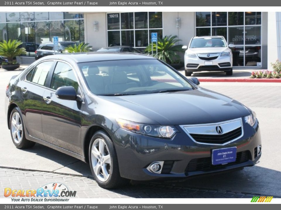 2011 Acura TSX Sedan Graphite Luster Pearl / Taupe Photo #3