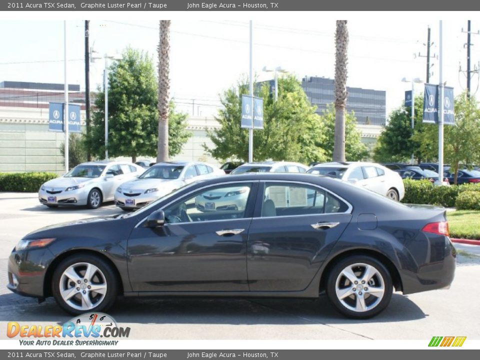 2011 Acura TSX Sedan Graphite Luster Pearl / Taupe Photo #6