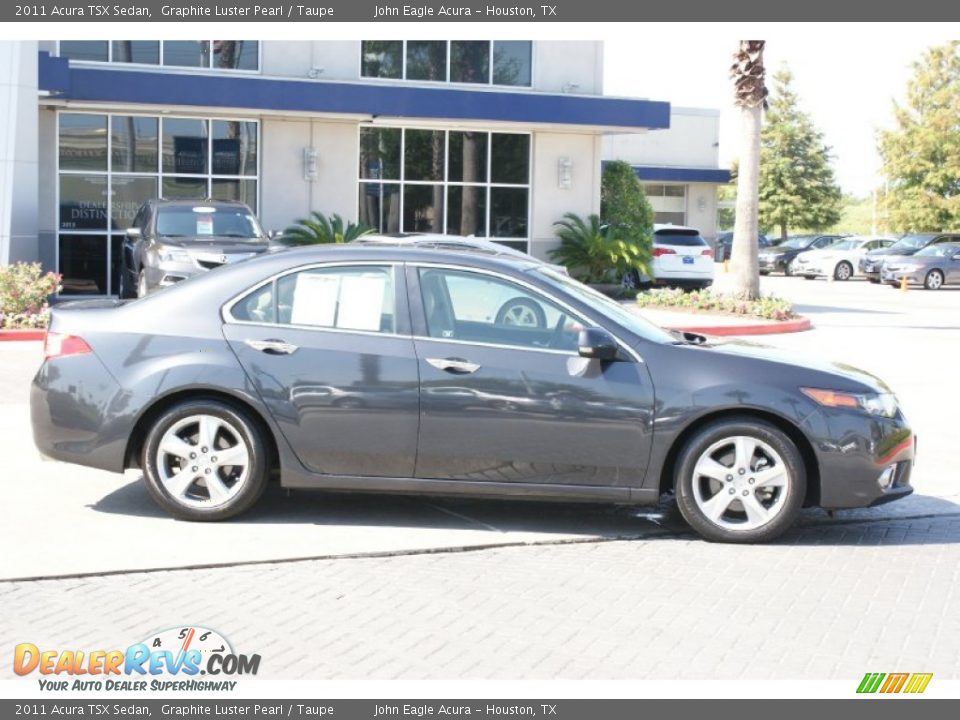 2011 Acura TSX Sedan Graphite Luster Pearl / Taupe Photo #11