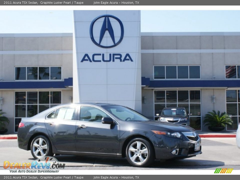 2011 Acura TSX Sedan Graphite Luster Pearl / Taupe Photo #12