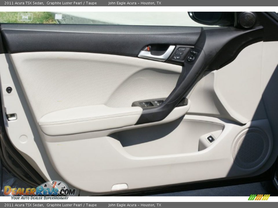 2011 Acura TSX Sedan Graphite Luster Pearl / Taupe Photo #13