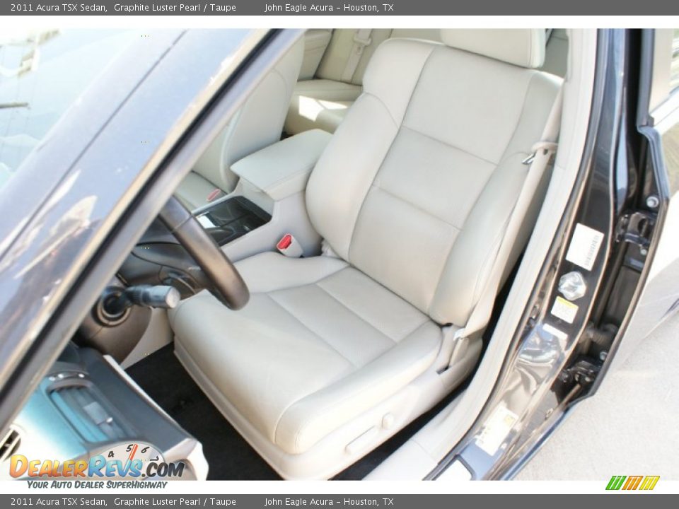 2011 Acura TSX Sedan Graphite Luster Pearl / Taupe Photo #15