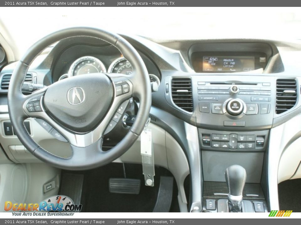 2011 Acura TSX Sedan Graphite Luster Pearl / Taupe Photo #26