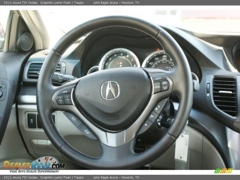 2011 Acura TSX Sedan Graphite Luster Pearl / Taupe Photo #30
