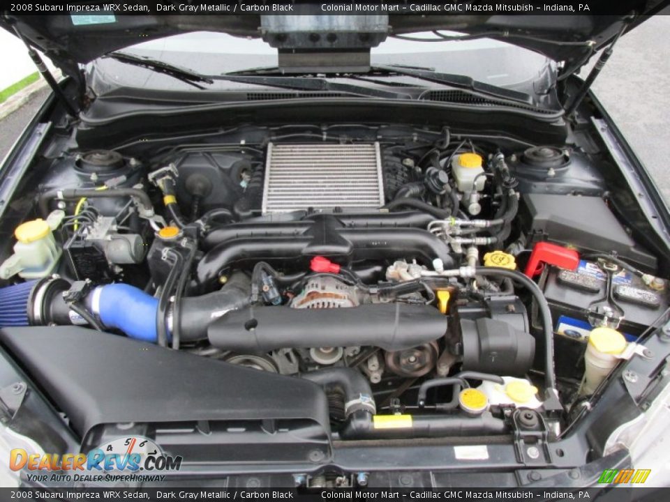 2008 Subaru Impreza WRX Sedan Dark Gray Metallic / Carbon Black Photo #10